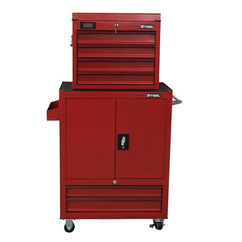 prosteel 58.4-in x 34-in 6-drawer ball-bearing steel tool cabinet red|lowe's prosteel tool cabinet.